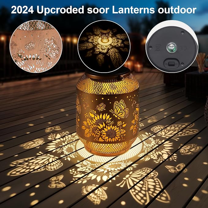 2 Pack Solar Lanterns Outdoor, Birthdays Gifts - Image 4