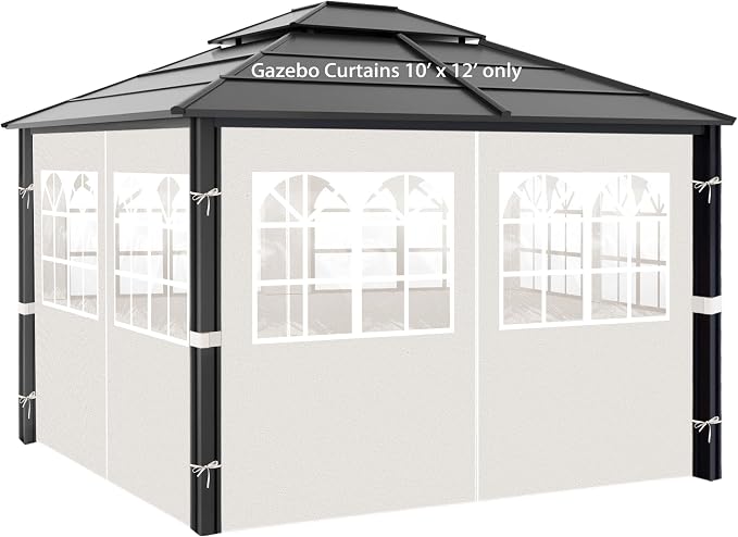 Gazebo Privacy Curtains 10' x 12' by Aonear