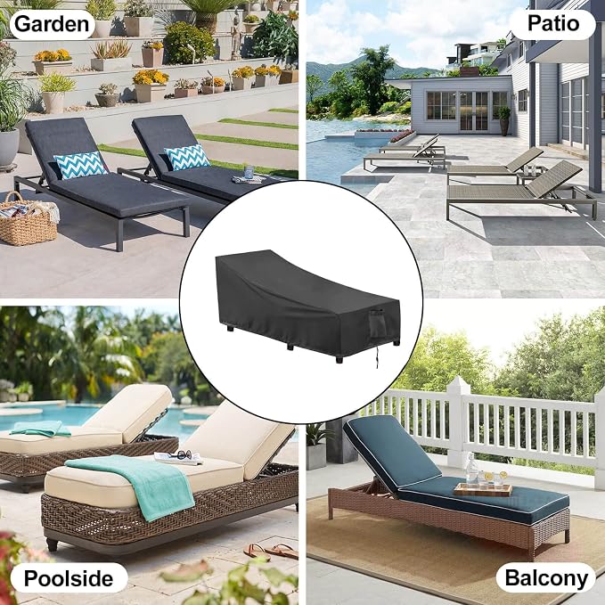 OutdoorLines Outdoor Waterproof Patio Chaise Lounge Chair Cover - Image 7