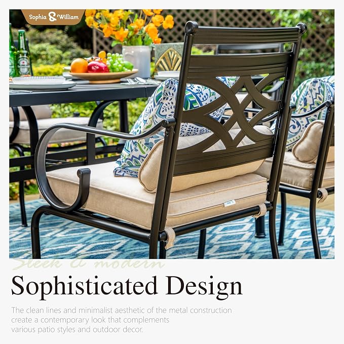 Sophia and William Outdoor Patio Dining Set - Image 3