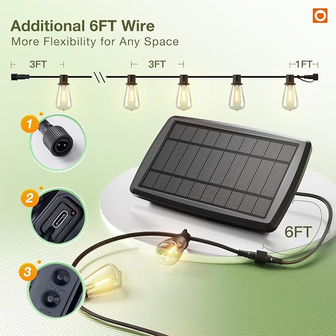 addlon 78 FT Solar String Lights Waterproof, Patio Lights Solar Powered - Image 7