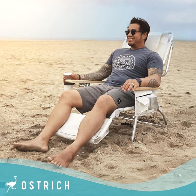 Ostrich Deluxe 3N1 Reclining Lounge Chair, Folding Outdoor Lounger and - Image 2