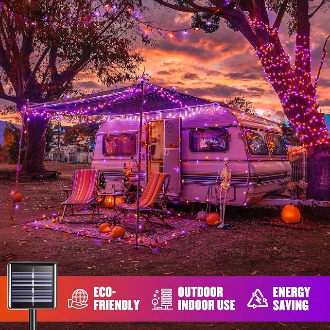 JMEXSUSS 2 Pack Solar String Lights Outdoor Waterproof, Total 66 FT 200 LED - Image 3