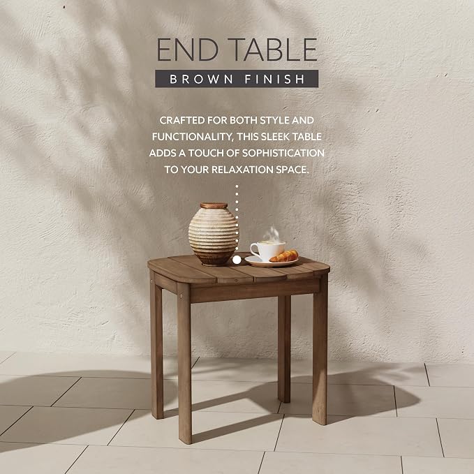 Linon Adirondack End, Teak Table - Image 4