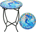 Fashion&cool Patio Side Table for Small Space, 14 Inch Weather Resistant Metal by Fashion%26cool