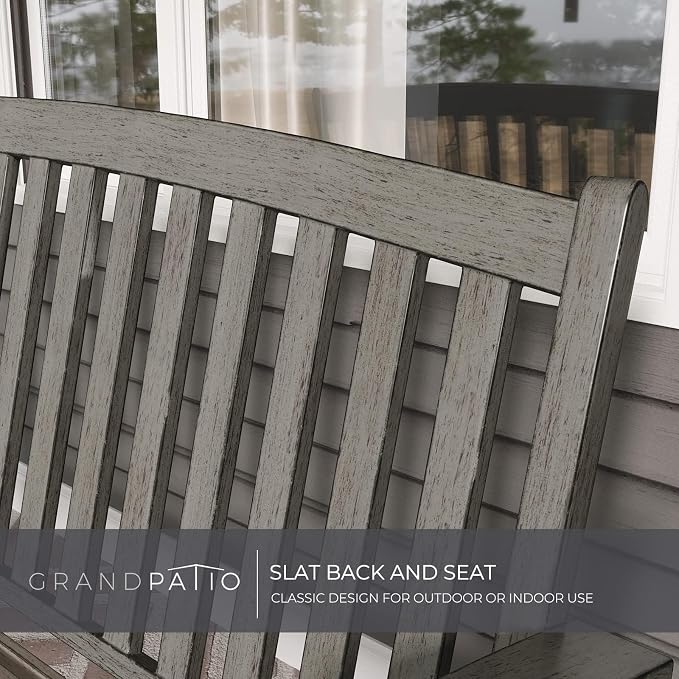 Grand patio Farmhouse Outdoor Bench, Garden Benches - Image 5