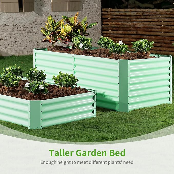 Land Guard 8x4x2ft Galvanized Raised Garden Bed, Planter Boxes Outdoor - Image 7