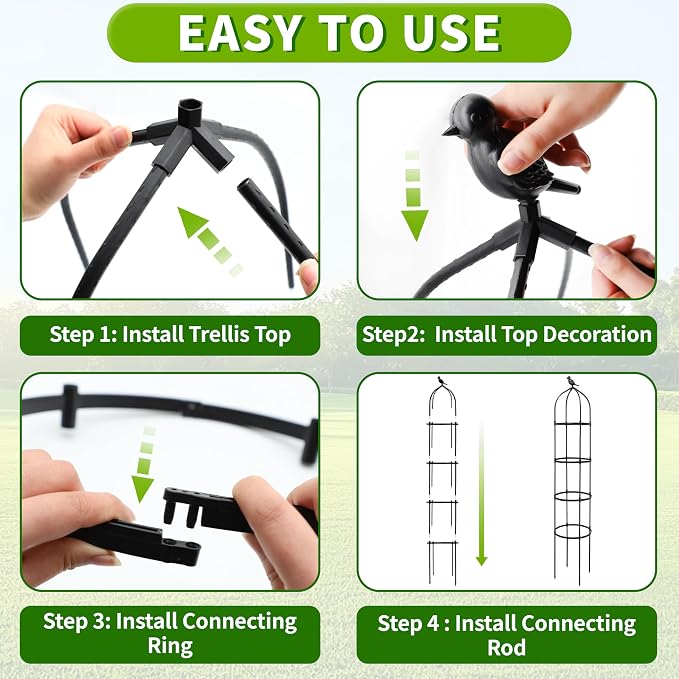 2-Pack 6FT Garden Obelisk Trellis - Image 4