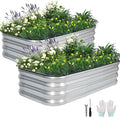 3 in 1 Galvanized Raised Garden Bed by BIRDSINYARD