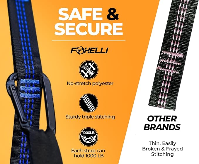 Foxelli XL Hammock Straps - Image 3