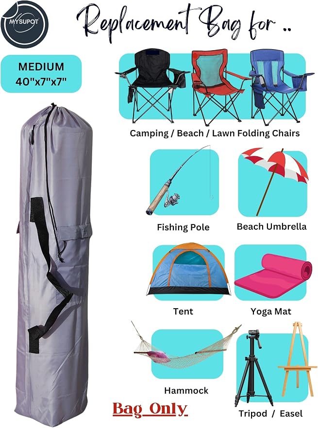 40"x7"x7" Replacement Bag for Folding Camping Chair, Camp Chairs, Yoga Mat - Image 5