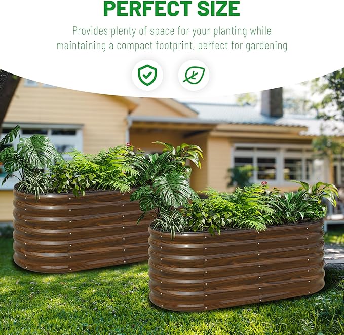 SnugNiture Galvanized Steel Raised Garden Bed Kit, Flowers and Fruits - Image 6