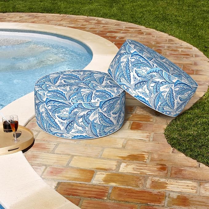 Patio Inflatable Ottoman, 21x9 Inch Portable Stool Ottoman - Image 6