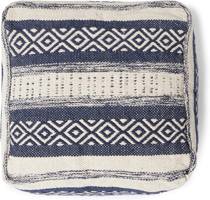 REDEARTH · UNSTUFFED Pouf Ottoman Cover Textured Cube Bean Bag Poof Pouffe - Image 7