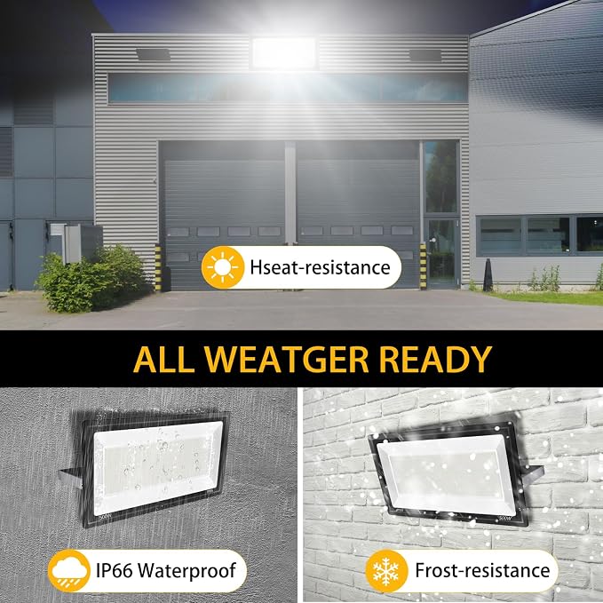 500W LED Flood Light Outdoor, 2750W Equivalent Super Bright FloodLight - Image 3
