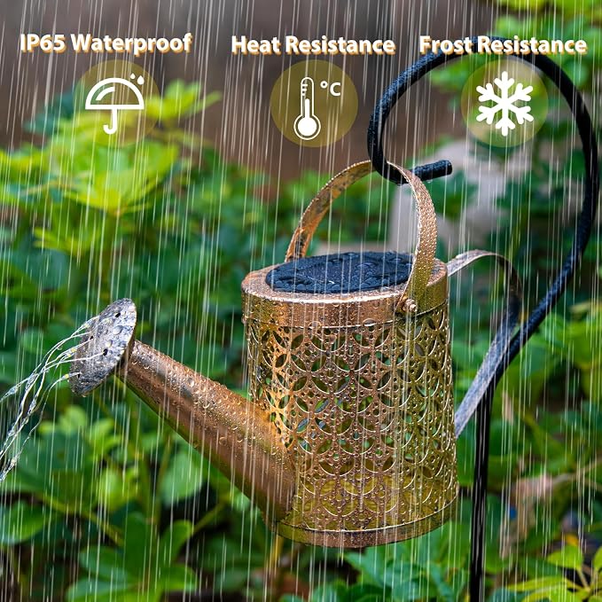 Solar Watering Can Light, Solar Yard Decorations Outdoor, Garden Decor Lights - Image 4