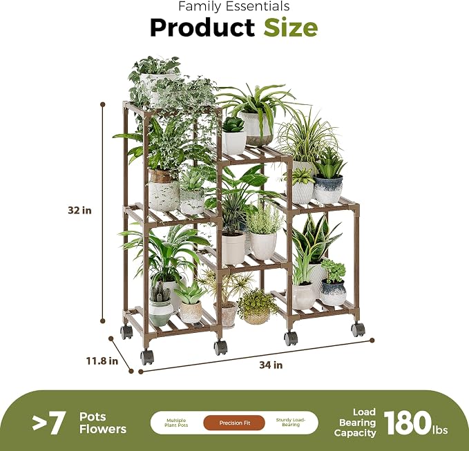 Bamworld Plant Stand with Wheels - Image 6