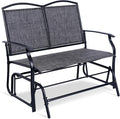 Backyard Expressions 2-Person Outdoor Glider Bench, Patio Double Swing Rocking by BackyardExpressions