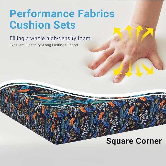 Outdoor Cushions for Patio Furniture, Outdoor Seat Cushion Set 24 x 24 x 5.75 - Image 4