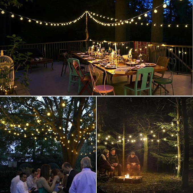 40FT LED Outdoor String Lights Waterproof, G40 LED Globe Outdoor Lighting - Image 6