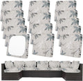 14Pcs Patio Cushion Covers, Outdoor Cushions Covers, Stretch Cushion Covers by Unknown