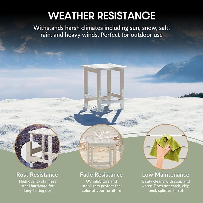 WestinTrends Malibu Square Outdoor Side Table - Image 4