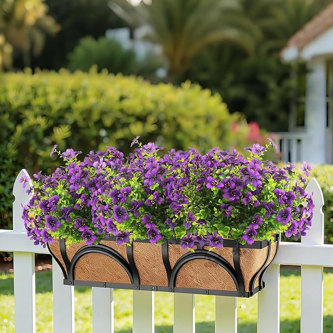 20 Bundles Artificial Flowers for Outdoors, UV Resistant Fake Plants Flowers - Image 6