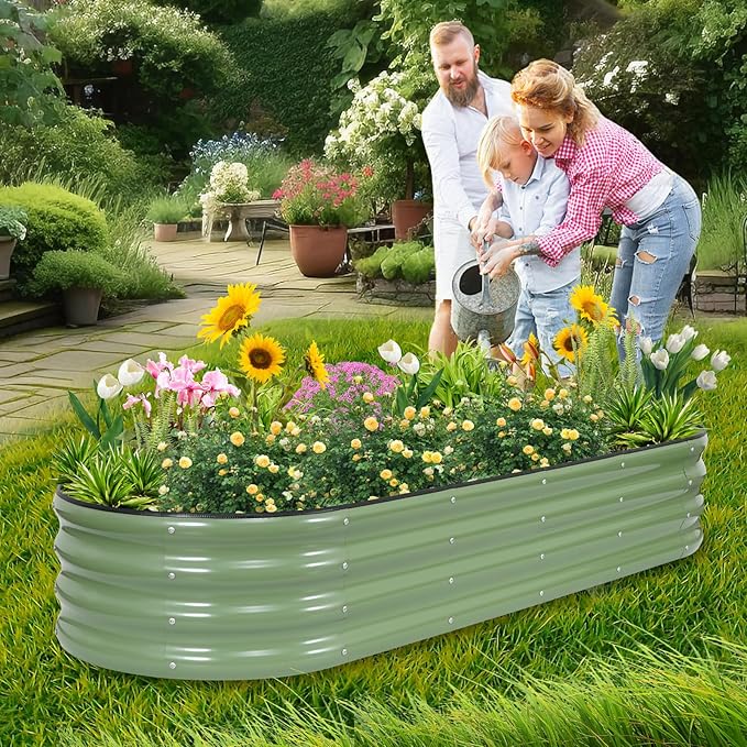 1MORE Galvanized Raised Garden Bed- Planter Garden Boxes Outdoor, Raised Beds - Image 2
