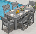 ZHUSI Patio Table and Chairs Set, HDPE Outdoor Dining Set by ZHUSI