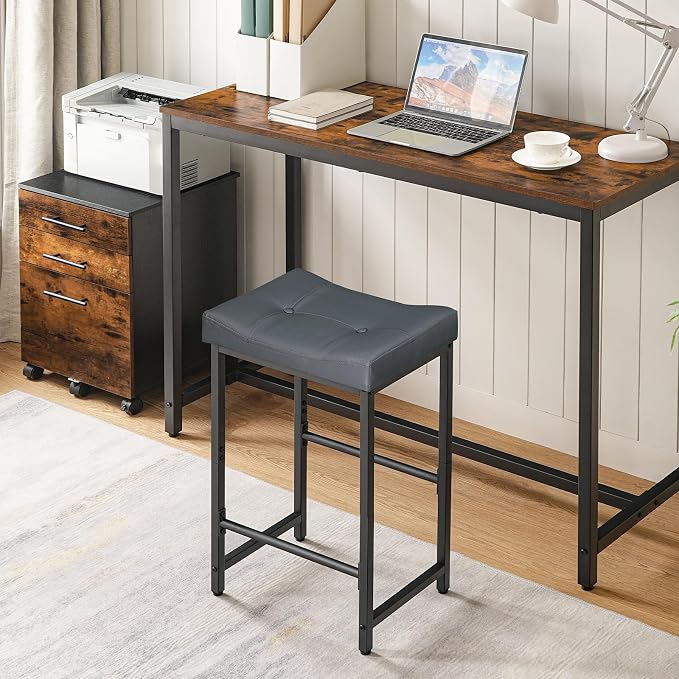 HOOBRO Barstools, 25.4" Saddle Stools - Image 4