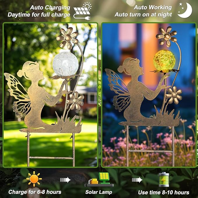 HONGLAND Solar Lights Fairy Garden Decor - Image 7