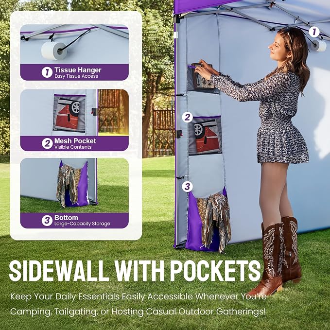 CROWN SHADES Canopy Tent 10x10 Pop Up Canopy Outdoor Shade - Image 4