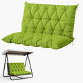 Porch Swing Cushion with Backrest 2-3 Seater Outdoor Bench Cushions Waterproof by Snubbull