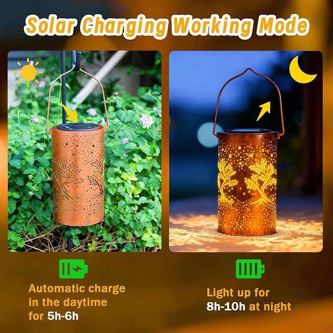 Tree of Life Solar Lanterns Outdoor Waterproof, Birthday Gifts - Image 3