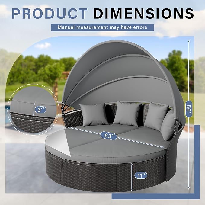 Crownland Outdoor Round Daybed - Image 6