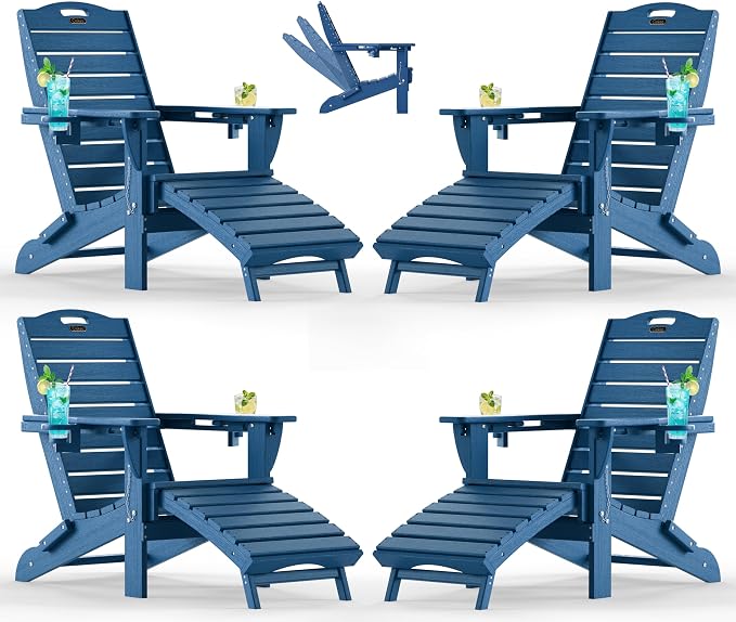 Ciokea Folding Adirondack Chair Set of 4 by CIOKEA