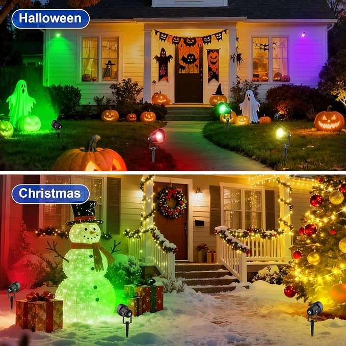 RGB Color Changing Spotlights Outdoor, LED Landscape Lighting - Image 5