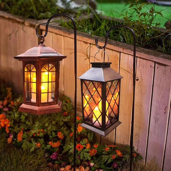 Solar Outdoor Lantern, Garden Hanging Waterproof Lanterns PVC Upgrade 3 LED - Image 8