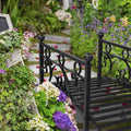 Garden Bridge Iron Yard Arch Path Bridge, Ourdoor Decorative Black Iron Foot by Unknown