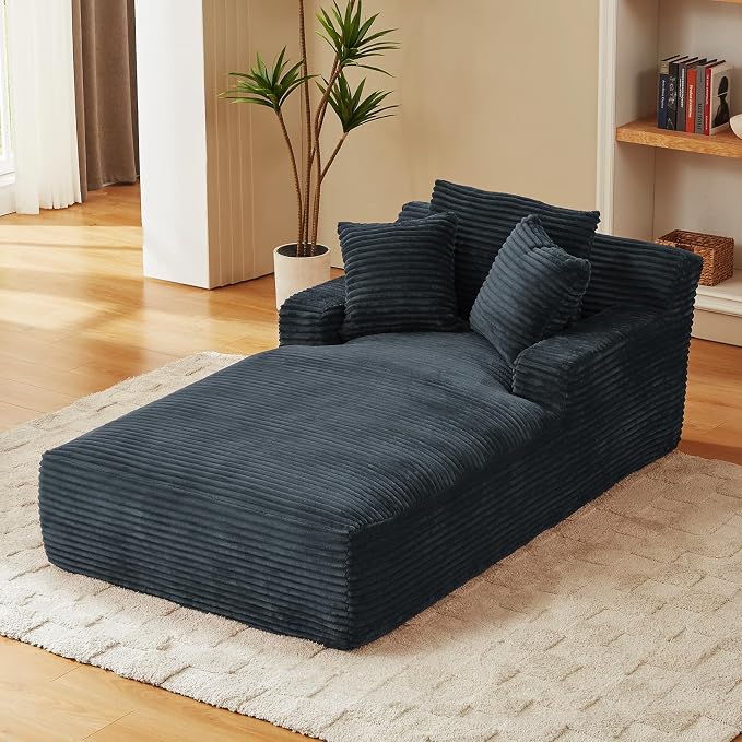 78.7" Chaise Lounge Chair Indoor, Oversized Boneless Couch Comfy Upholstered by VEPXXP