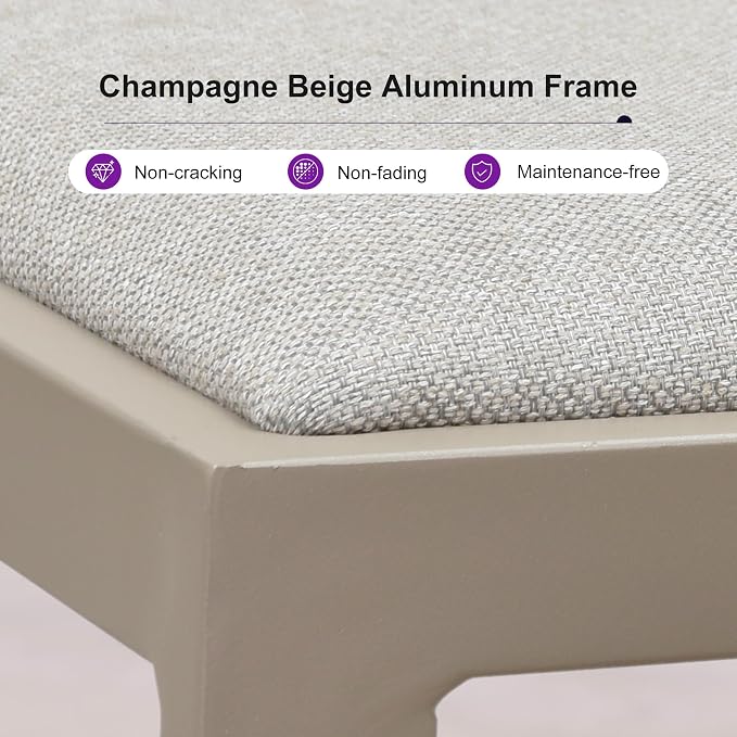 PURPLE LEAF Bar Stool Set of 2 Outdoor Bar Chairs - Image 9