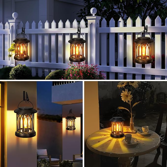 Hanging Solar Lanterns Outdoor Waterproof, 4 Pack Outdoor Lantern Decorative - Image 5