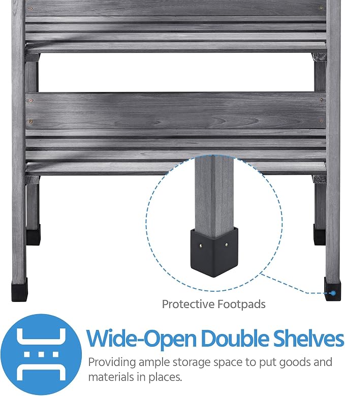 Yaheetech Garden Potting Table Horticulture Potting Bench w/Storage Shelf - Image 9