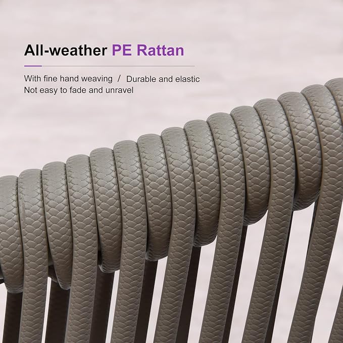 PURPLE LEAF 7 Pieces Outdoor Dining Set Patio Table and Chairs Set - Image 2