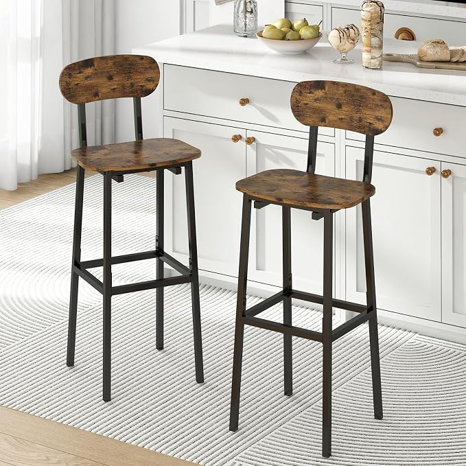 GILLAS Set of 2 Bar Stools, Modern Bar Stool by GILLAS