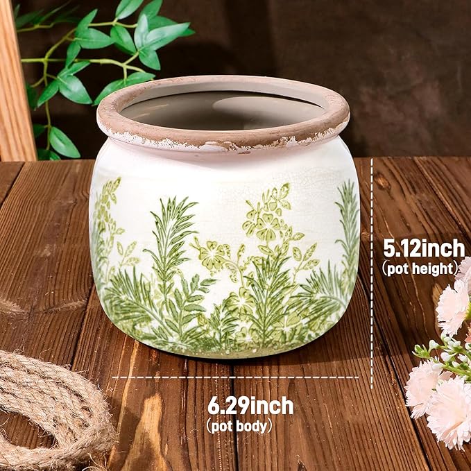 Flower Pot, Vintage Ceramic Pot - Image 7