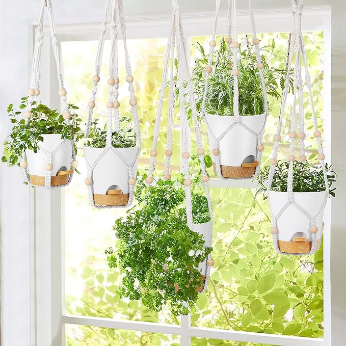 GARDIFE Hanging Planters for Indoor Plants, Macrame Plant Hanger, 35 Inches - Image 3