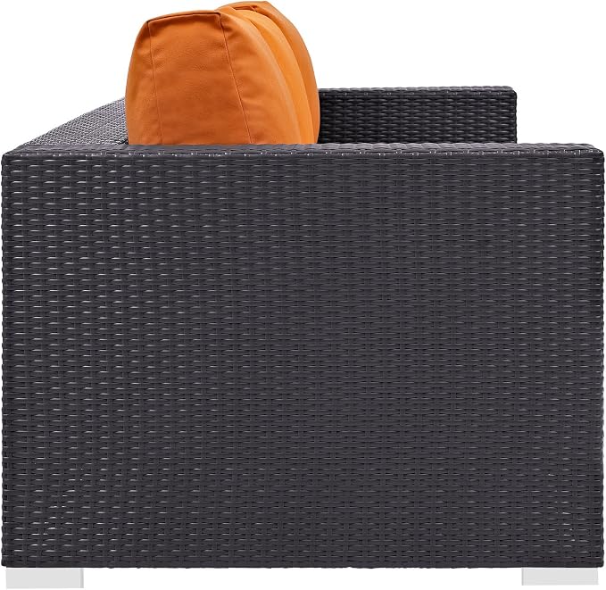 Modway Convene Wicker Rattan Outdoor Patio Sofa - Image 7