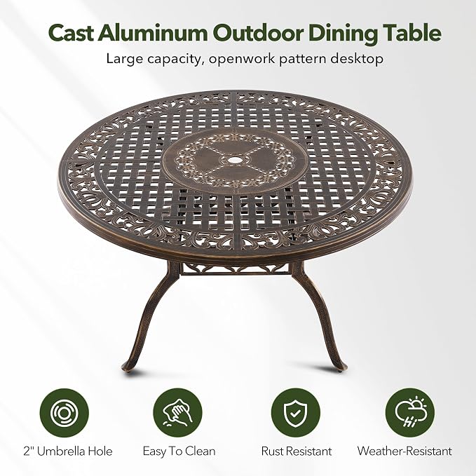 Outdoor Patio Dining Table - Image 4