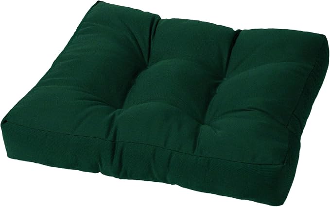 Cushion Source Tufted Ottoman Cushions, Sunbrella Forest Green by CushionSource